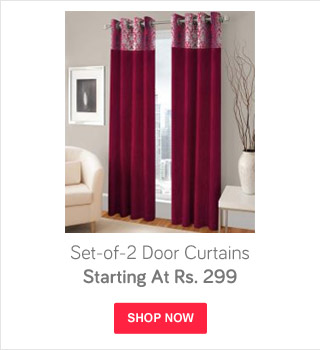 Set of 2 Door Curtains - Starting At Rs. 299