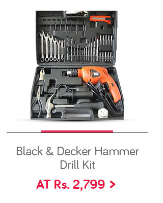 Black & Decker HD5513KA40 13mm 550W VSR Hammer Drill Kit with 40 Accessories