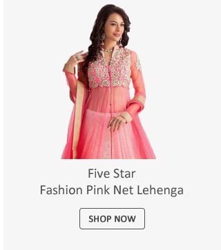 Five Star Fashion Pink Net Lehenga