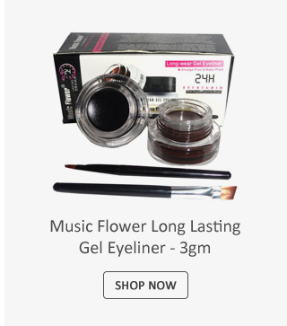 Music Flower Long Lasting Gel Eyeliner (smudge-proof) Black And Brown- 3gm each
