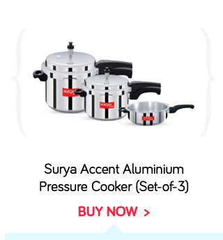 Surya Accent Aluminium Pressure Cooker (Set Of 3)