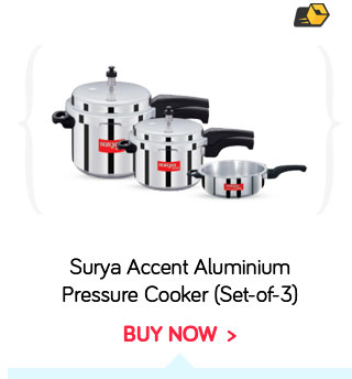 Surya Accent Aluminium Pressure Cooker (Set Of 3)