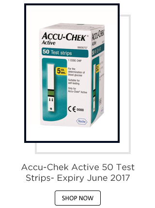 Accu-Chek Active 50 Test Strips- Expiry June 2017
