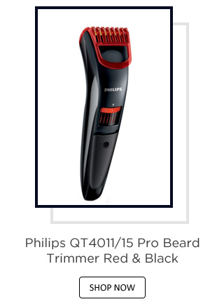 Philips QT4011/15 Pro Beard Trimmer Red & Black