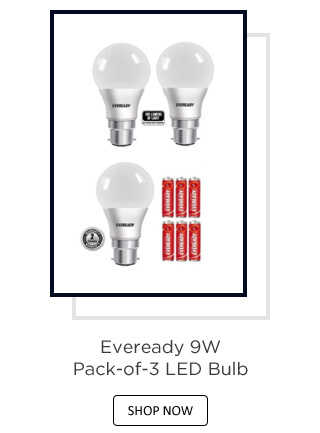 Eveready 9W Pack of 3 LED Bulb