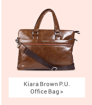 Kiara Brown P.U. Office Bag