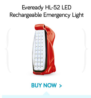 Eveready HL-52 LED Rechargeable Emergency Light Red