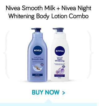 Nivea Smooth Milk Body Lotion 400ml + Nivea Night Whitening Body Lotion 400ml