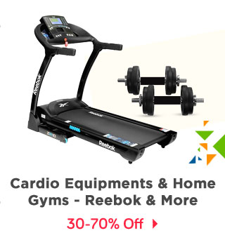 Cardio Equipment & Home Gyms | 30-70% off | Cosco, Reebok and more