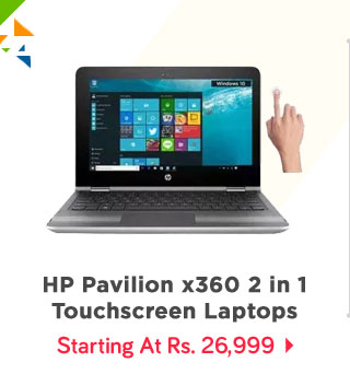 HP Pavilion x360 2 in 1 Touchscreen Laptops - Starting Rs 26999