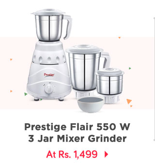 Prestige Flair 550 W 3 Jar Mixer Grinder