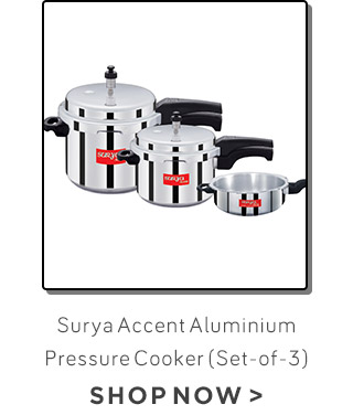 Surya Accent AluminiumPressure Cooker (Set-of-3)
