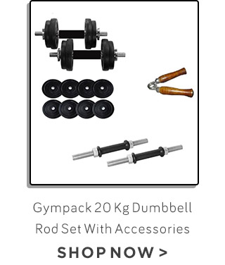 Gympack 20 Kg DumbbellRod Set With Accessories