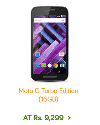Moto G Turbo Edition (16GB) @ 9299 