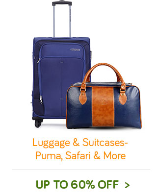 Luggage & Suitcases- AT| Puma|Safari & more - Up to 60% off