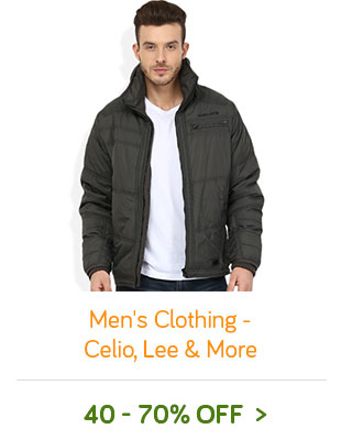 Men's Clothing - 40 - 70% Off ( Celio | Lee & More)