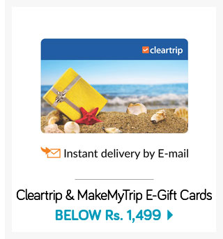 Cleartrip & MakeMyTrip E-Gift Cards Under Rs. 1499