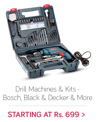 Drill Machines & Kits - Bosch, Black & Decker and more | Starting at Rs.699