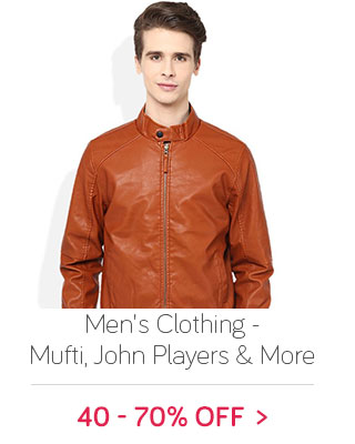 Men's Clothing - 40 - 70% Off (Mufti | John Players & More )