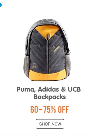 Puma, Adidas & UCB Backpacks