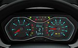 Futuristic instrument cluster