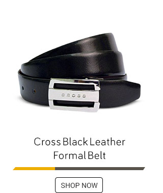 Cross Black Leather Formal Belts